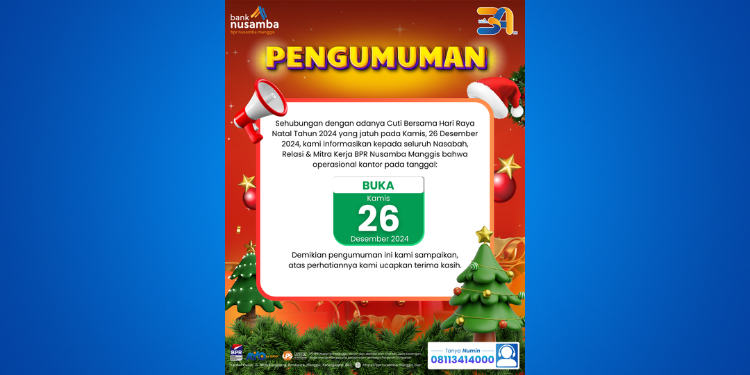 Pengumuman Libur Cuti Bersama Natal 2024